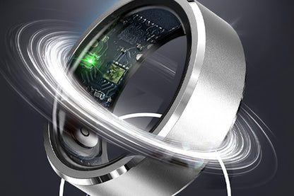 Gesture Control Smart Ring Health Tracker - Silver