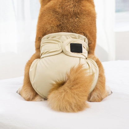FeMale Dog Diapers Puppy Nappy Wrap Sanitary Pants Physiological Underpants Khaki