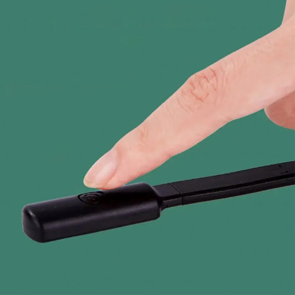 3 Modes Brightness Adjustable Clip-On Reading Lamp Flexible Rechargeable LED Book Light Black