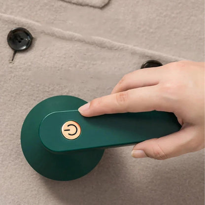 Rechargeable Electric Fabric Shaver and Clothing Fuzz Remover - Green