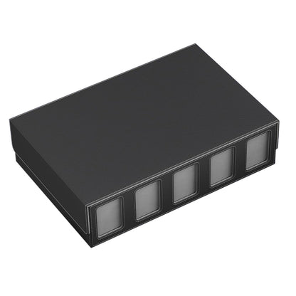 5 Row Trading Card Storage Box with Display Slot Removable Attachment Cover