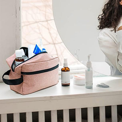Travel Toiletry Bag Cosmetic Organizer for Women Men-Pink