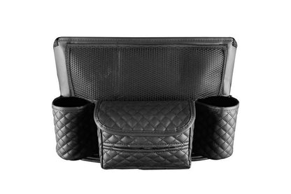 Car Handbag Holder Net Pocket Organizer For Handbag Storage Between Seats-Black