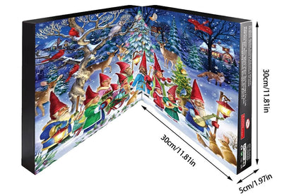 2025 Christmas Gnome Advent Calendar with 24 Collectible Resin Gnome Dolls