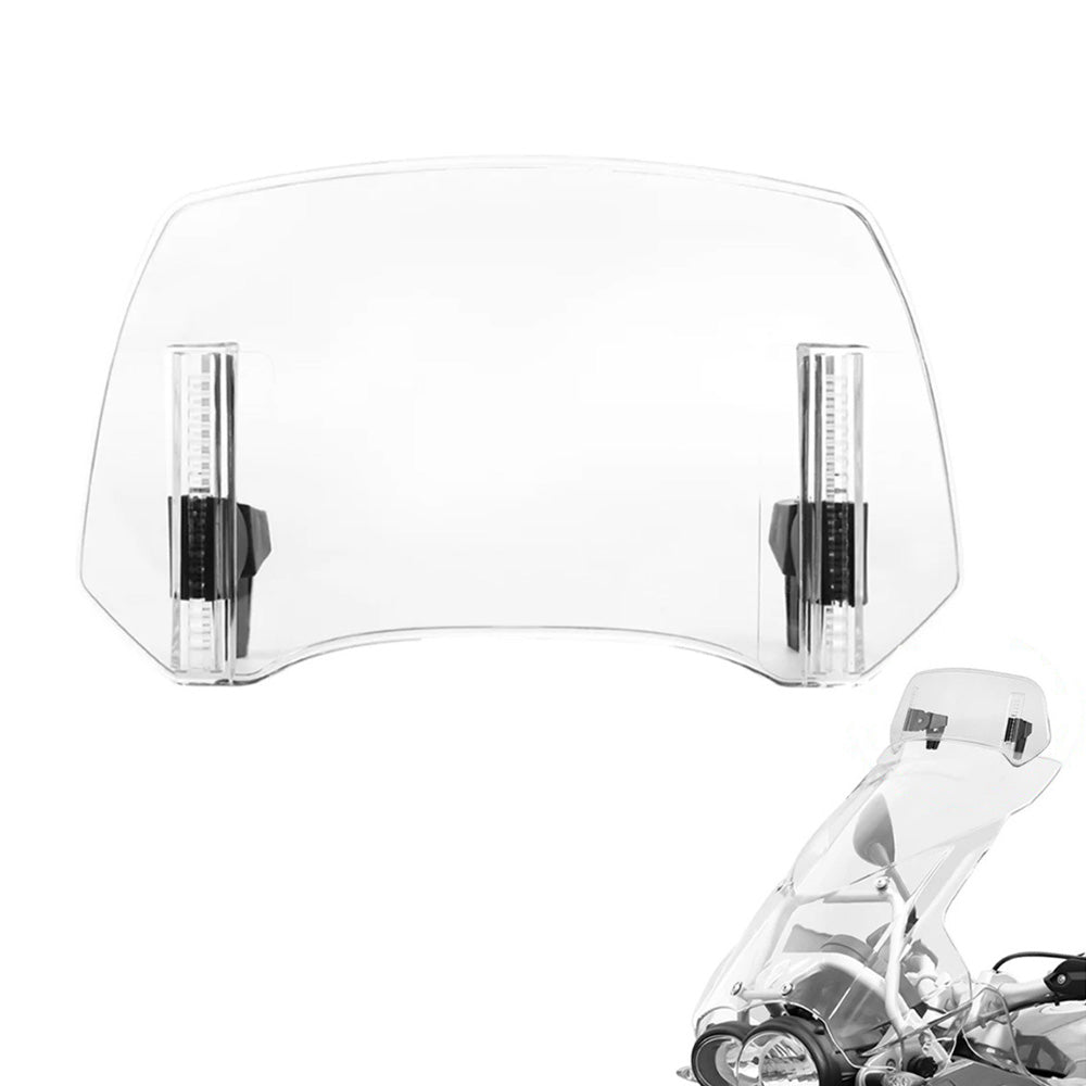 Universal Adjustable Motorcycle Windshield Extension a€?Clip-On Windscreen Deflector