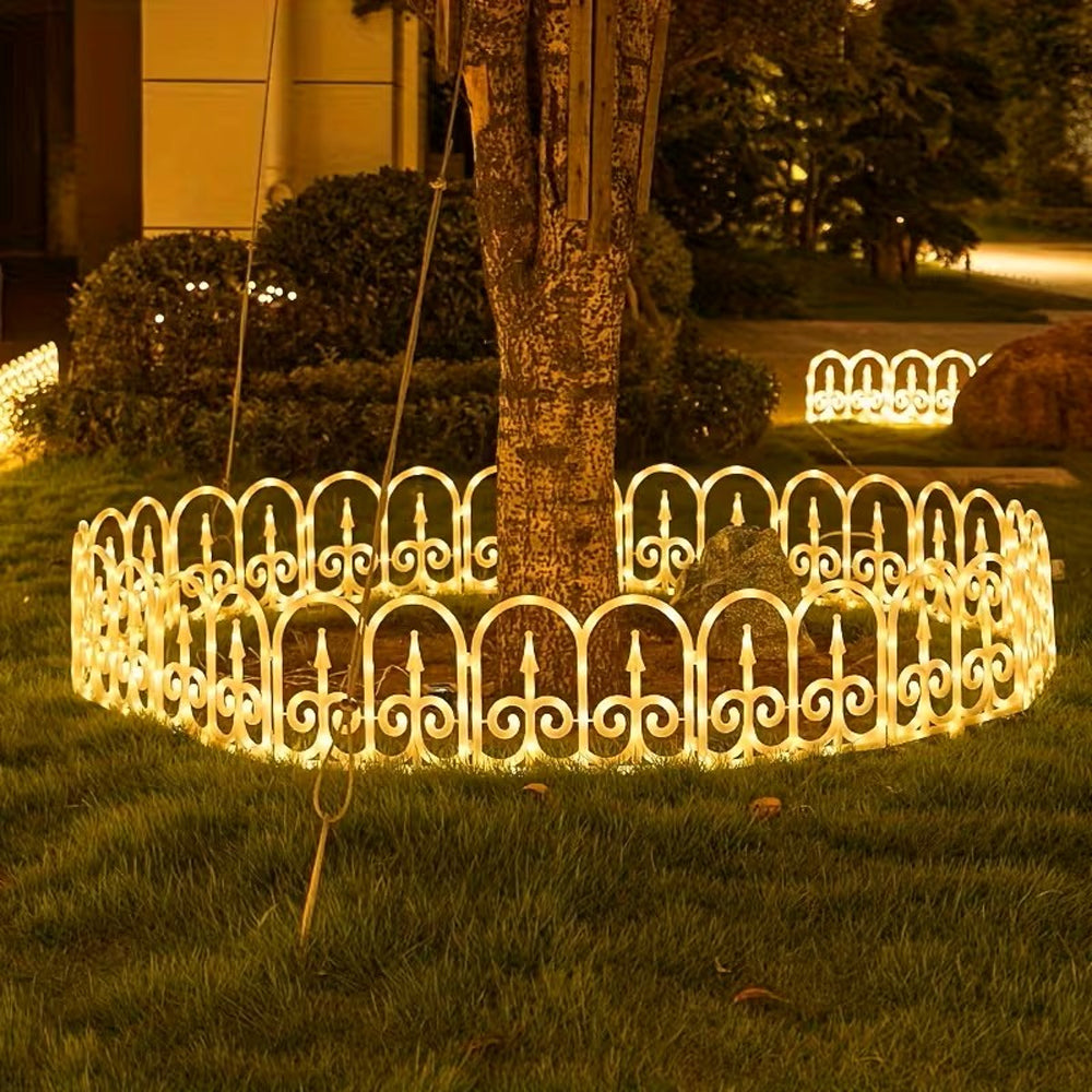8 Pack European Arch Solar Light IP65 Solar Garden Fence Light - Warm White