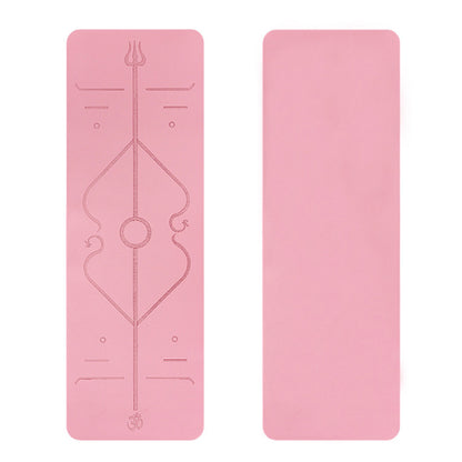 TPE Yoga Mat Exercise Fitness Sport Non Slip Workout Mat with Body Alignment Lines