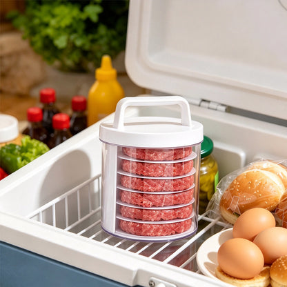 6 Layer Burger Patty Maker with 5 Discs Patty Press for BBQ Homemade Prep