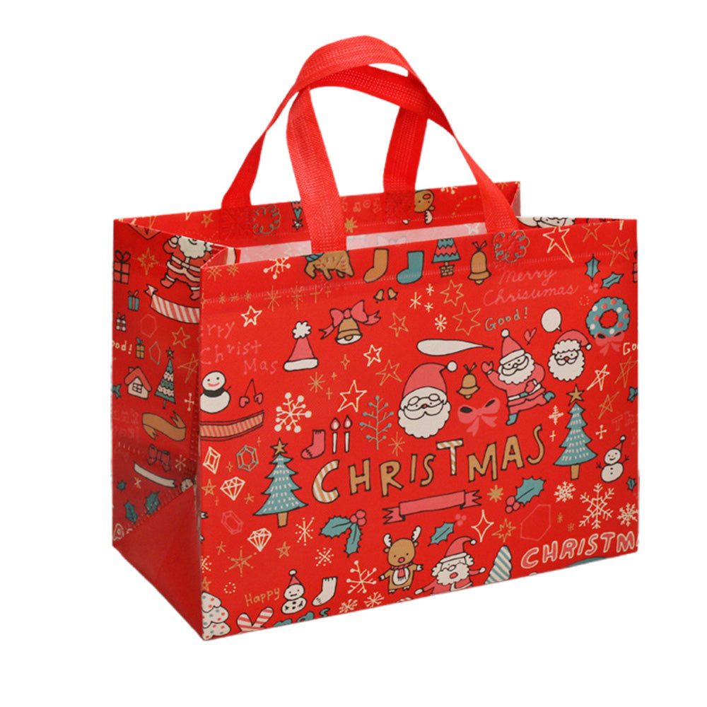 12PCS Large Reusable Christmas Gift Bags Holiday Tote Bags for New Year Party Supplies