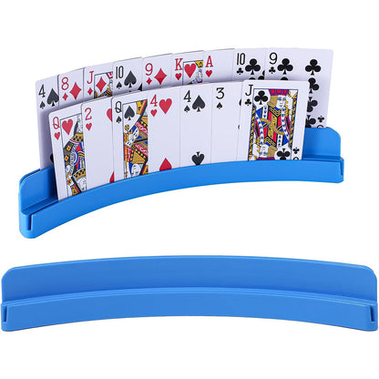 4 Pack Double Layer Playing Card Holders with Curved Grip