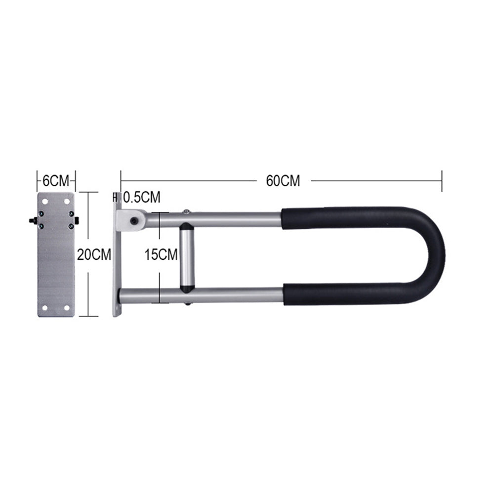 U Shaped Bathroom Support Rail With Anti Slip Foam