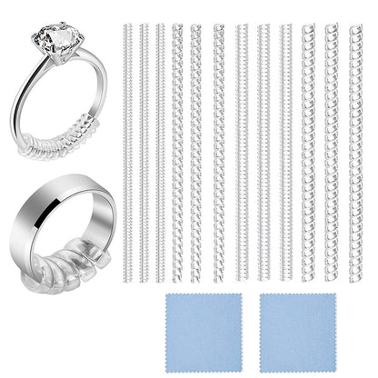 12 Piece Clear Ring Size Adjusters for Loose Rings