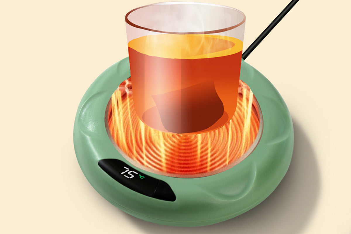 USB Coffee Mug Warmer With Adjustable Temperature Cup Warmer For Office-Green