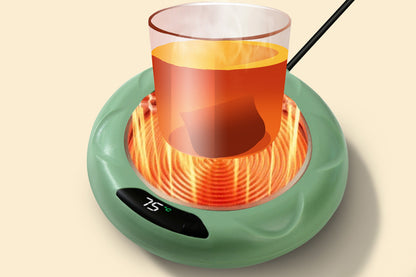 USB Coffee Mug Warmer With Adjustable Temperature Cup Warmer For Office-Green