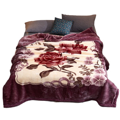 Soft Queen Size Blanket Double-Sided Winter Warm Quilt Throw Blanket Style 3