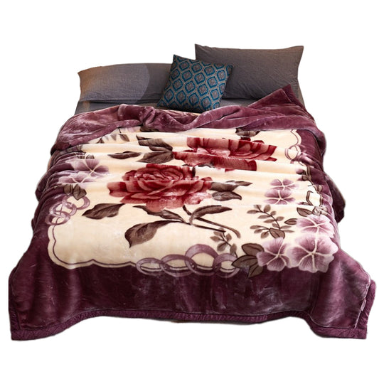 Soft Queen Size Blanket Double-Sided Winter Warm Quilt Throw Blanket Style 3