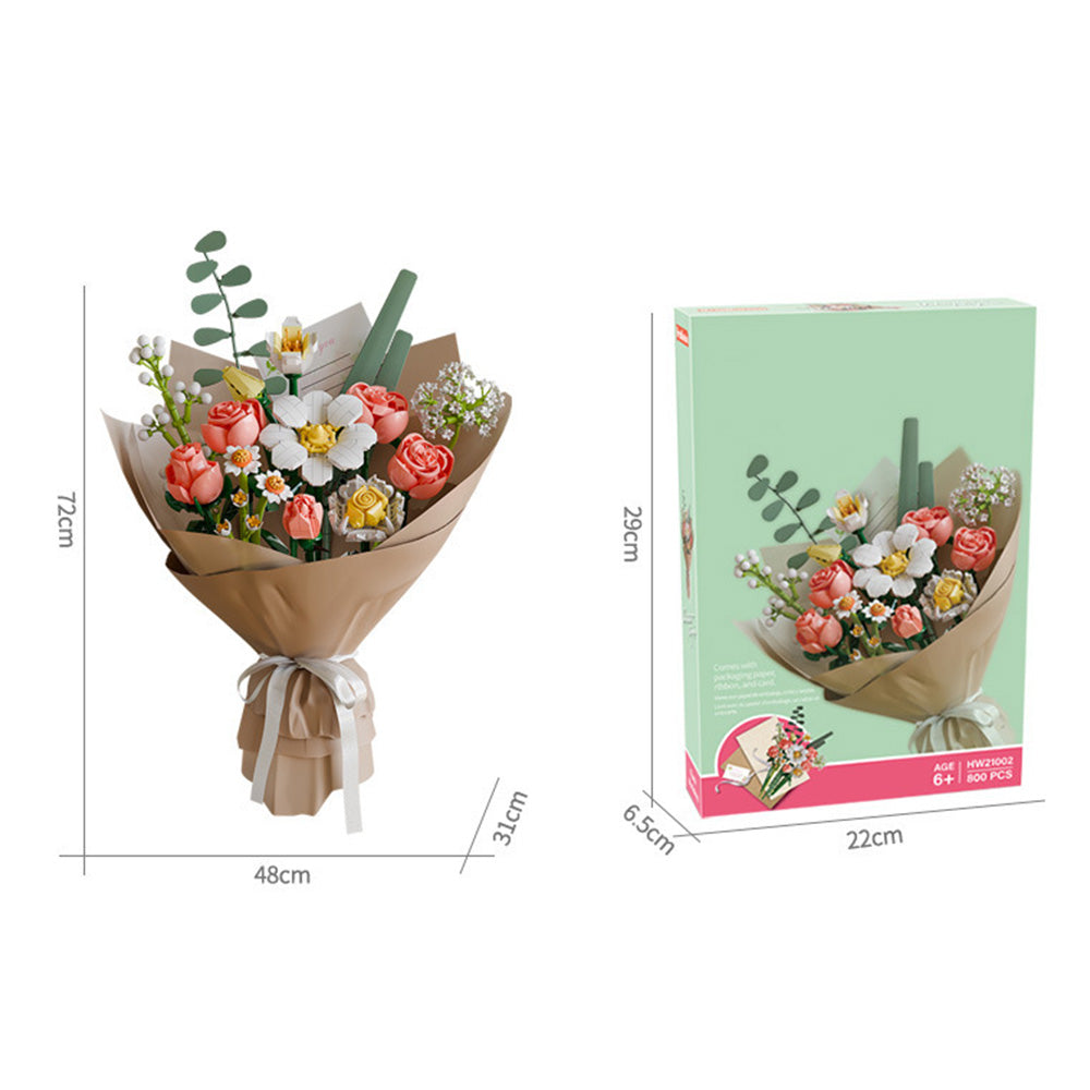 Wildflower Bouquet Building Blocks ¨C Creative DIY Flower Model Toy Set for Home Decoration