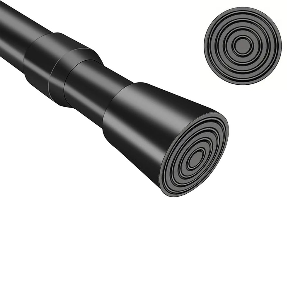 No Drilling Black Expandable Rods Adjustable Curtain Rods for Window