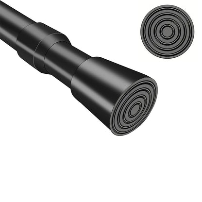 No Drilling Black Expandable Rods Adjustable Curtain Rods for Window