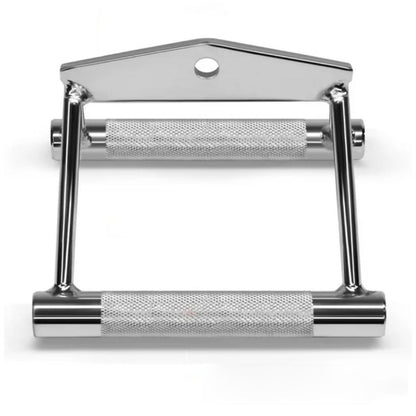 V-Grip Lat Pulldown Bar Non-Slip Rubber Grip Steel Attachment for Cable Pulley Systems Weight Workout Tool Silver