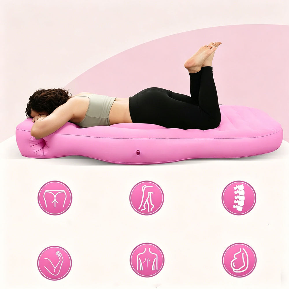 Pregnancy Mattress Inflatable Full Body Maternity Bed for Stomach Sleeping-Pink