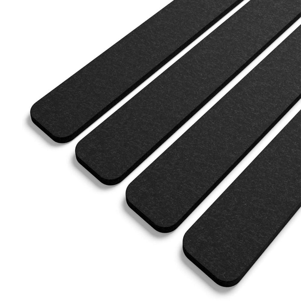 8 Piece Self Adhesive Felt Display Strips with 35 Push Pins - Black