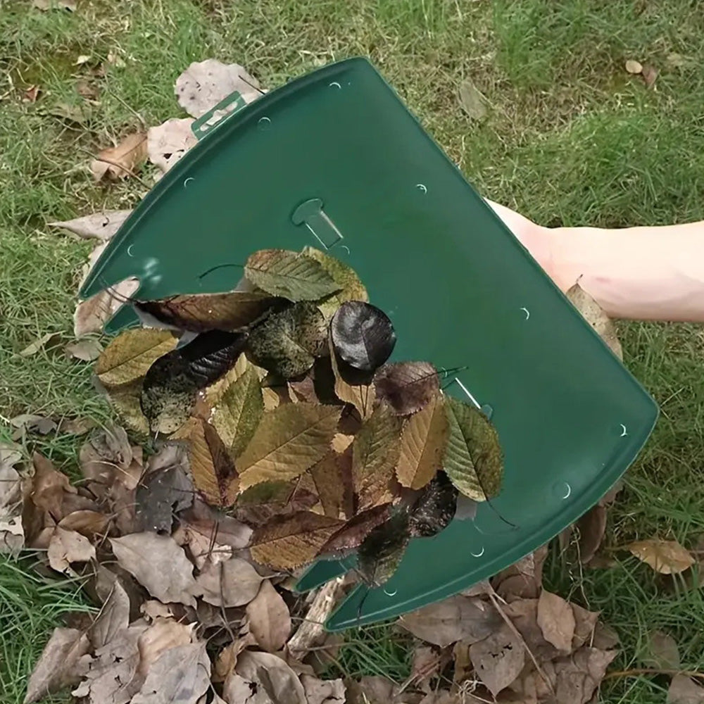 Pair of Leaf Grass Scoops Hand Pickup Garden Rakes Army Green