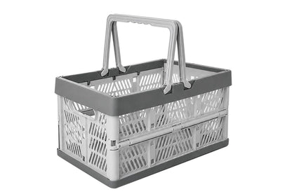 Portable Foldable Storage Basket-Grey