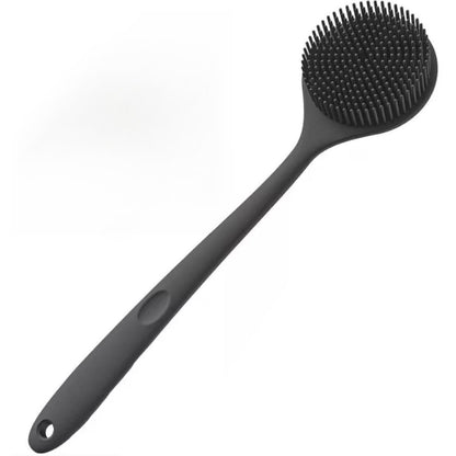 3 Piece Shower Brush Set Silicone Body Scrubber Bath Brush with Long Handle for Back