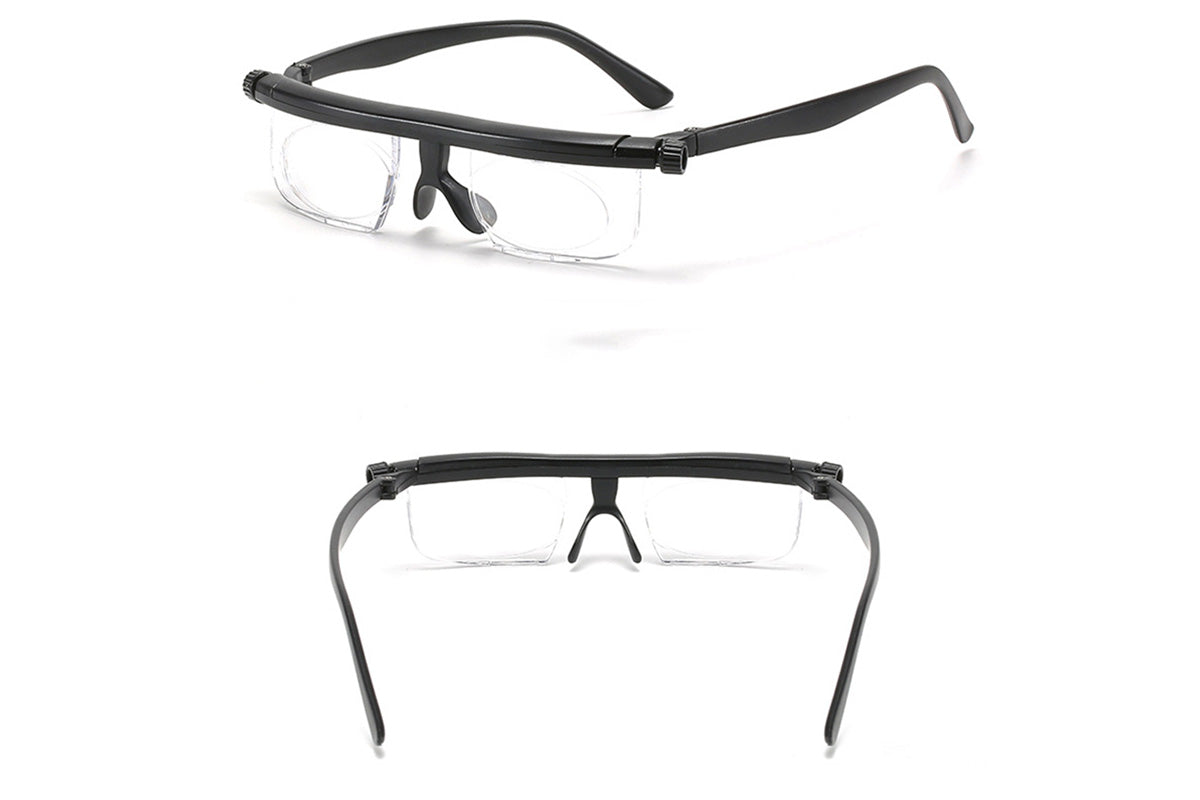 2Pcs Flex Focus Adjustable Glasses Variable Focus Distance Vision Reading Eyeglasses Adjustable Unisex Glasses