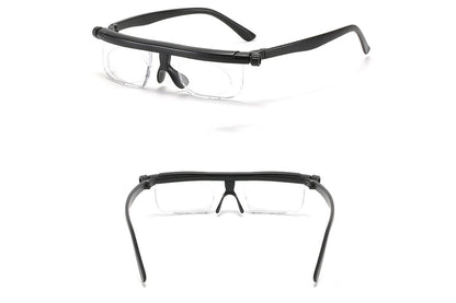 2Pcs Flex Focus Adjustable Glasses Variable Focus Distance Vision Reading Eyeglasses Adjustable Unisex Glasses