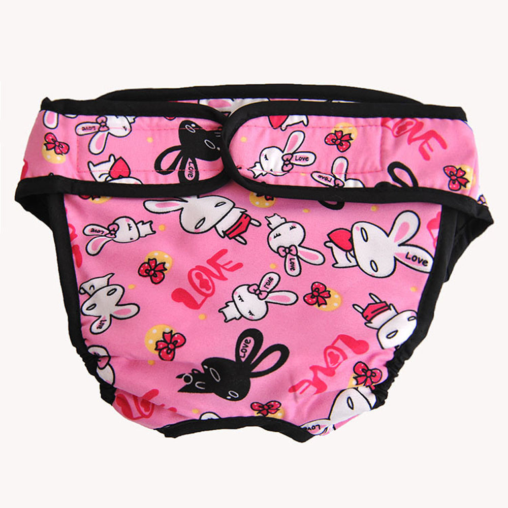 Reusable Dog Diapers Cotton Washable Doggie Diapers-Pink