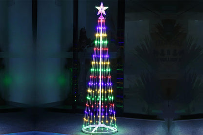 1.8M APP Bluetooth Symphony Controller Multicolor Christmas Tree Lights with Star Topper Christmas Lighting