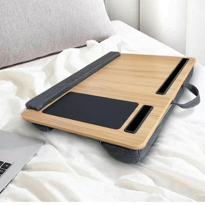 Laptop Desk with Built in Mouse Pad Wrist Pad Laptop Stand with Tablet/Phone Holder Brown
