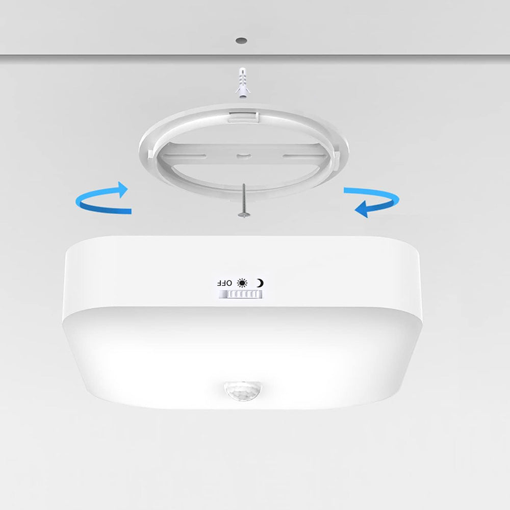 Rechargeable Motion Sensor Square Ceiling Light ââ‚?Indoor & Outdoor Use