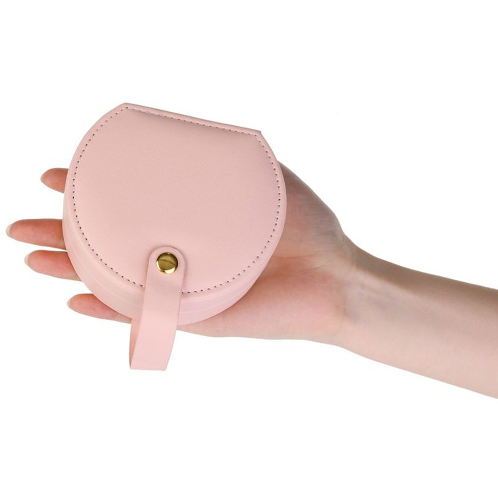 Travel Jewelry Case with Detachable Handle Accessory Organizer Pink