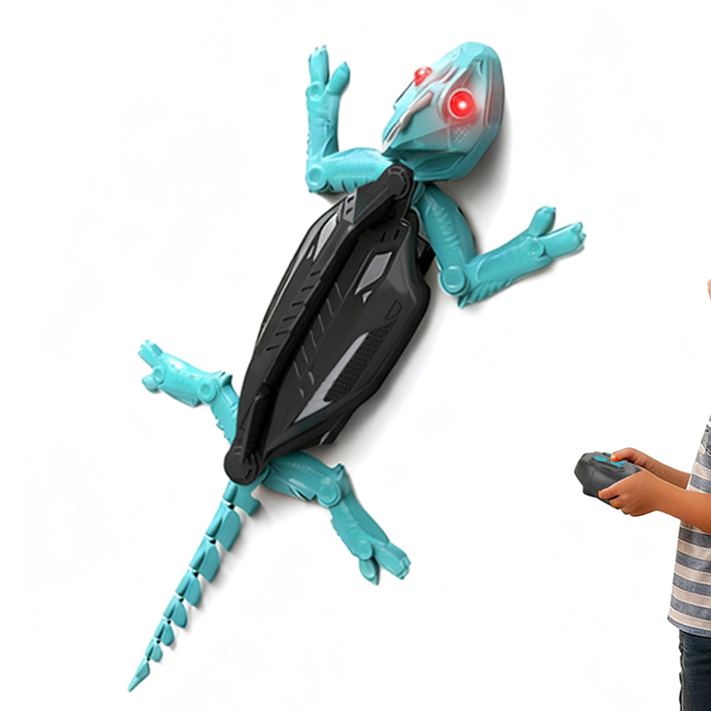 RC Wall Climbing Chameleon Toy with LED Eyes Electric Lizard for Kids Gift