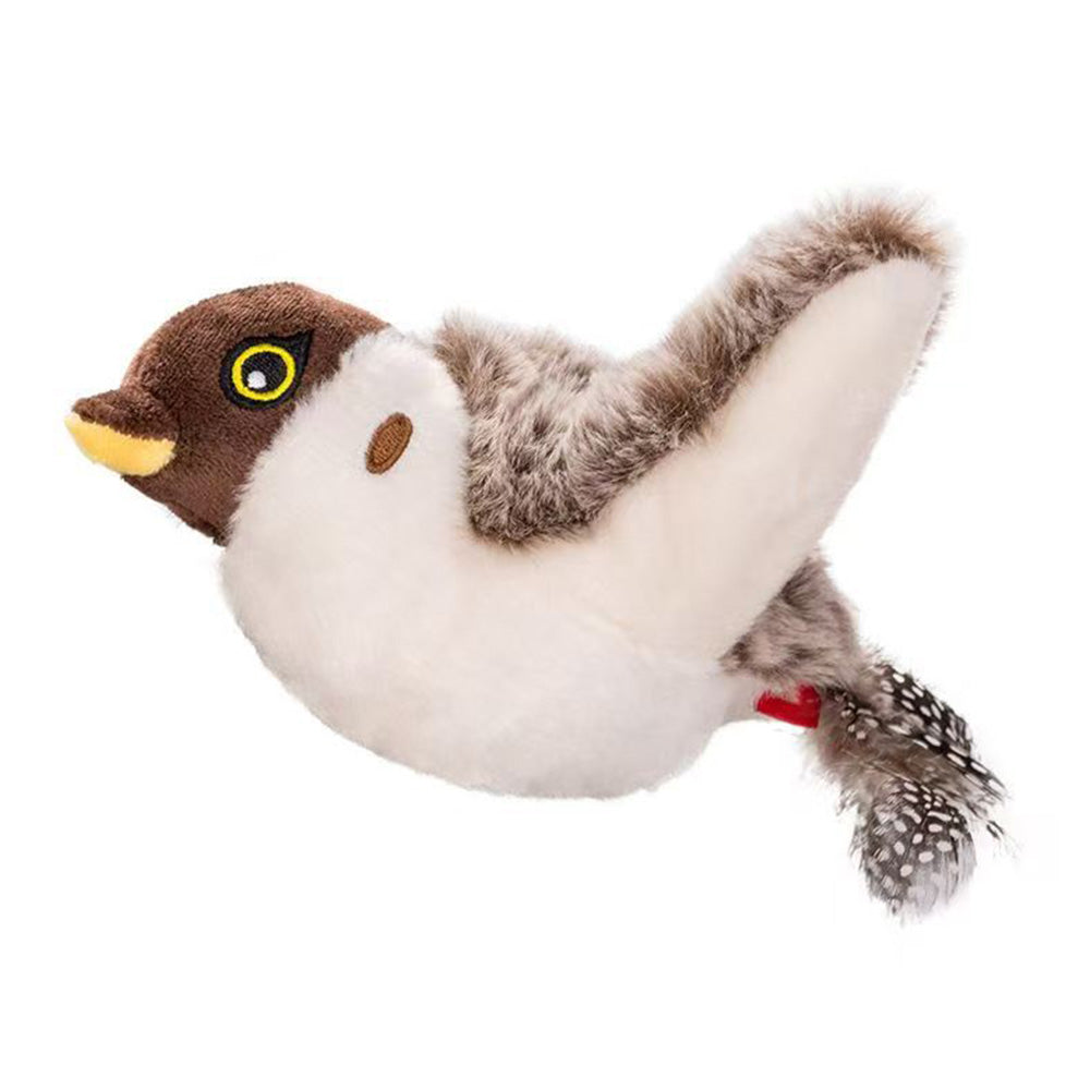 Interactive Cat Toy With Chirping Bird Electronic Flying Bird Shaped Cat Toy