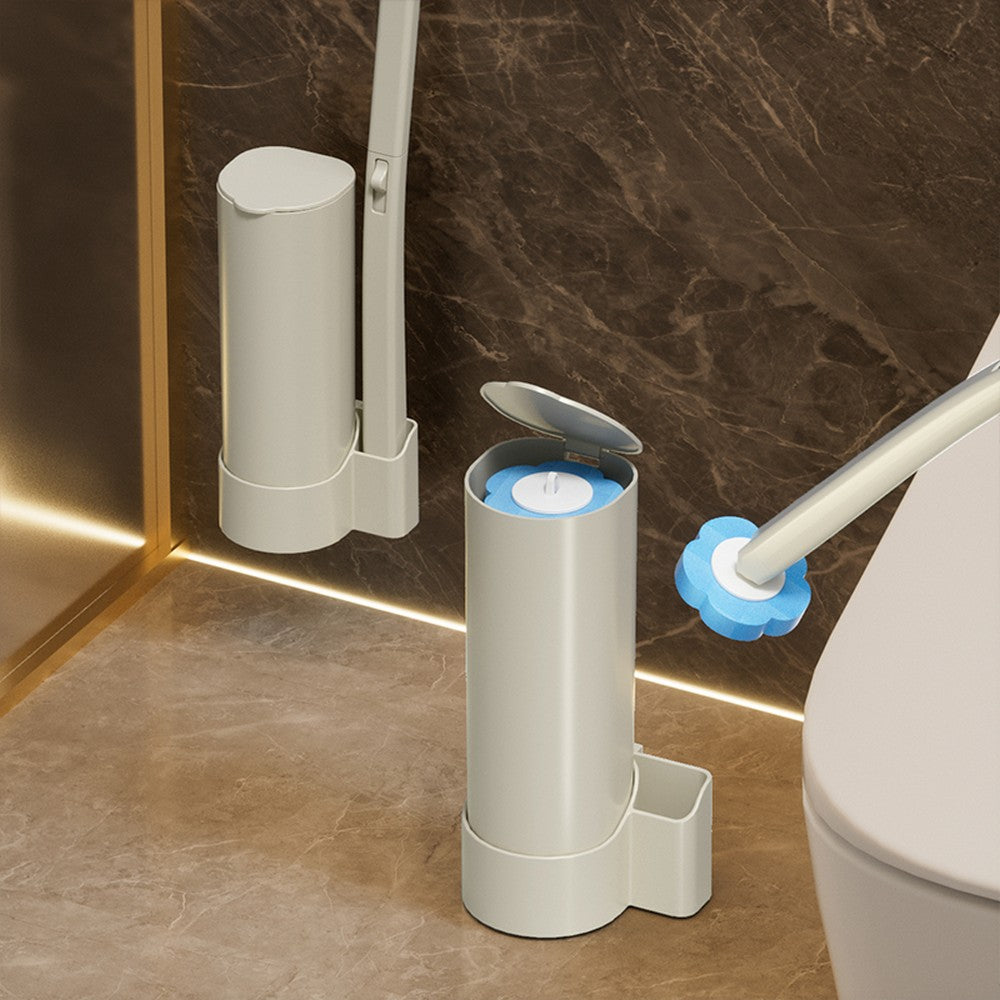 Toilet Bowl Brush and Holder Set Toilet Cleaning System with 24 Refill Heads