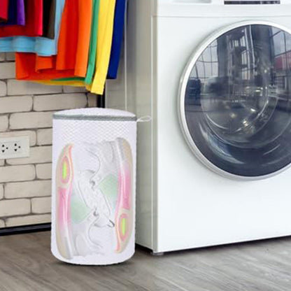 4Pcs Cylinder Mesh Shoe Washing Bags  Shoe Laundry Bags with Zipper for Sneakers Running Shoes Socks