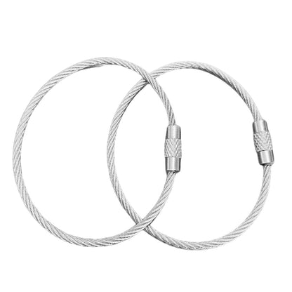 30 PCS Durable Stainless Steel Wire Rope Keychain