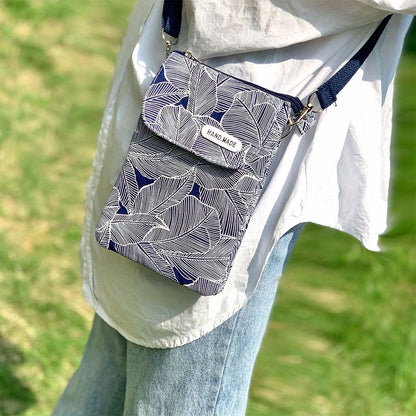 Small Cross-body Cell Phone Case Shoulder Bag Purse Pouch Handbag for Women Girls Blue