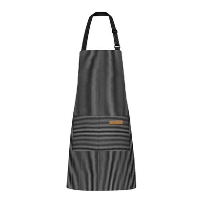 Adjustable Kitchen Cooking Apron with 2 Pockets Cooking Bib Apron for Men Women Black