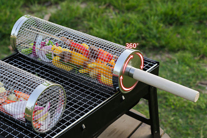 2 Pack BBQ Rolling Grill Baskets