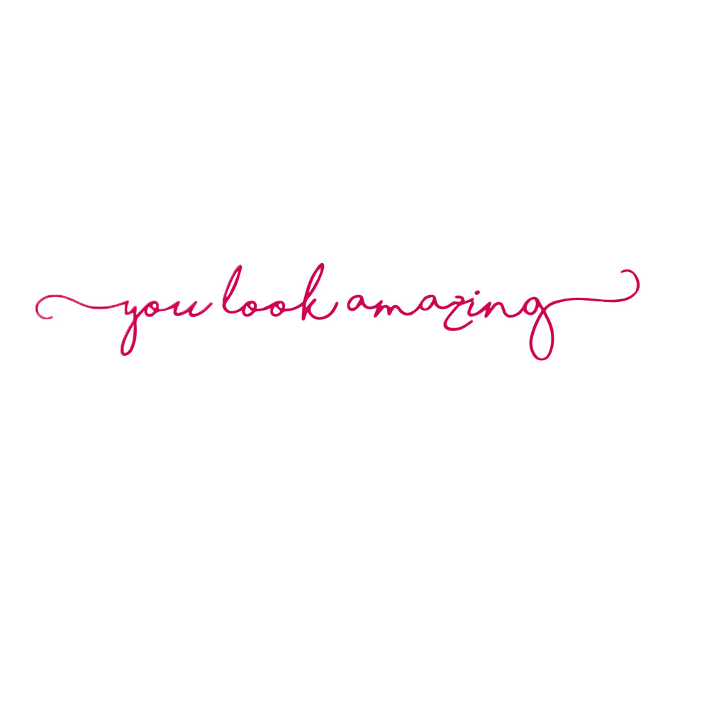 You Look Amazing Mirror Decal Vinyl Decal Mirror Bathroom Wall Decals Decor-Rose Red