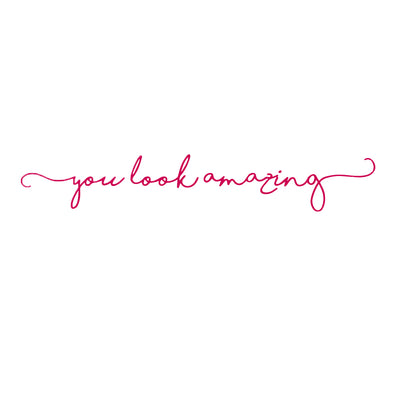 You Look Amazing Mirror Decal Vinyl Decal Mirror Bathroom Wall Decals Decor-Rose Red