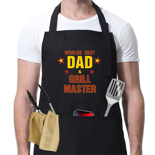 Funny Cooking Apron With Pockets for Dad Father's Day Gift Style 2