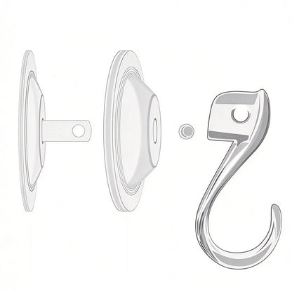 5 Clear Suction Cup Christmas Wreath Hooks for Window and Tile Decor
