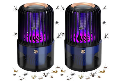 2Pcs Bug Zapper 3000V Mosquito Zapper Wireless Outdoor Indoor Electric Insect Fly Trap UV Light Mosquito Killer for Home Camping Garden