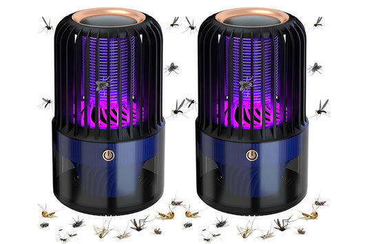 2Pcs Bug Zapper 3000V Mosquito Zapper Wireless Outdoor Indoor Electric Insect Fly Trap UV Light Mosquito Killer for Home Camping Garden